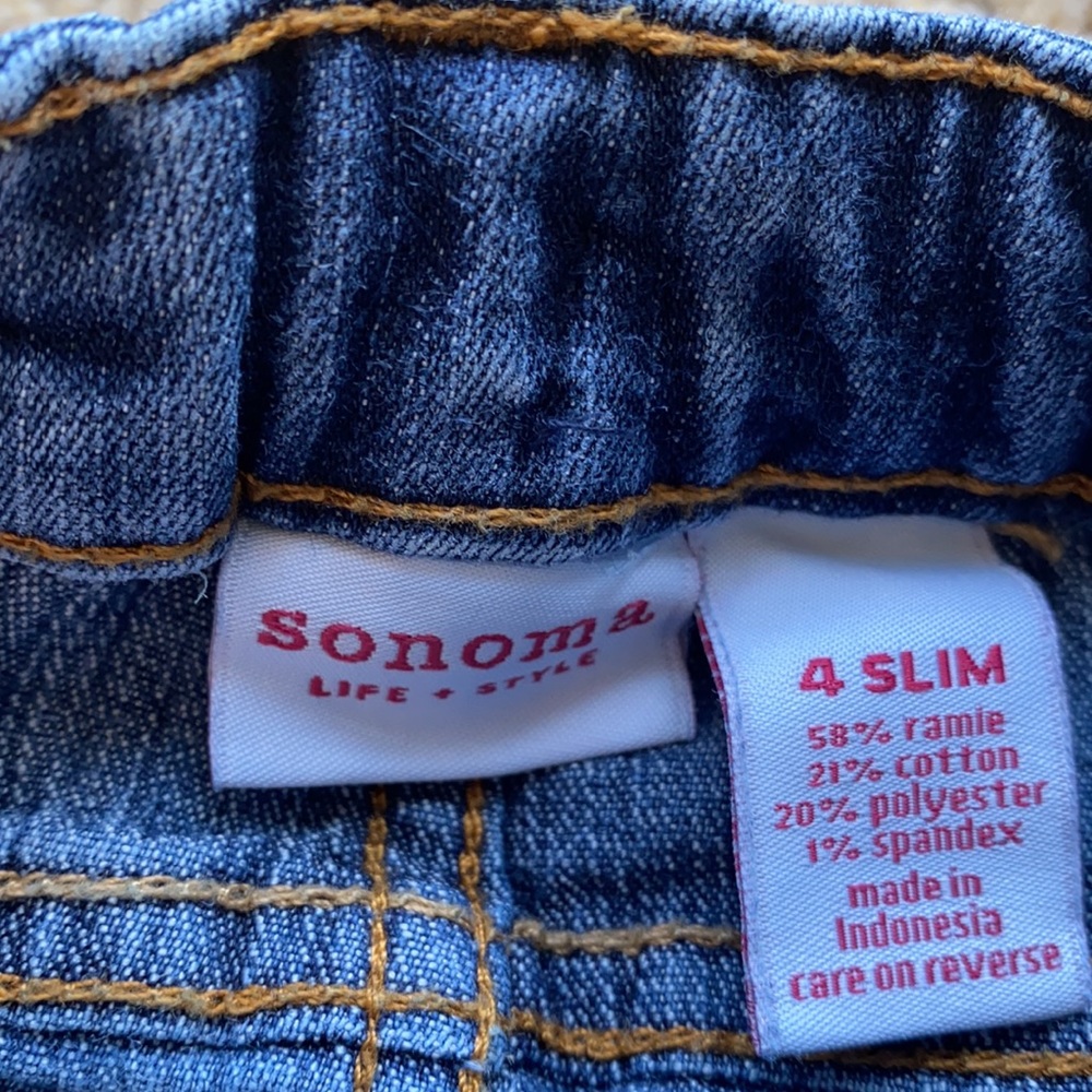 Sonoma Life + Style girls jeans size 4 Slim - Picture 6 of 10